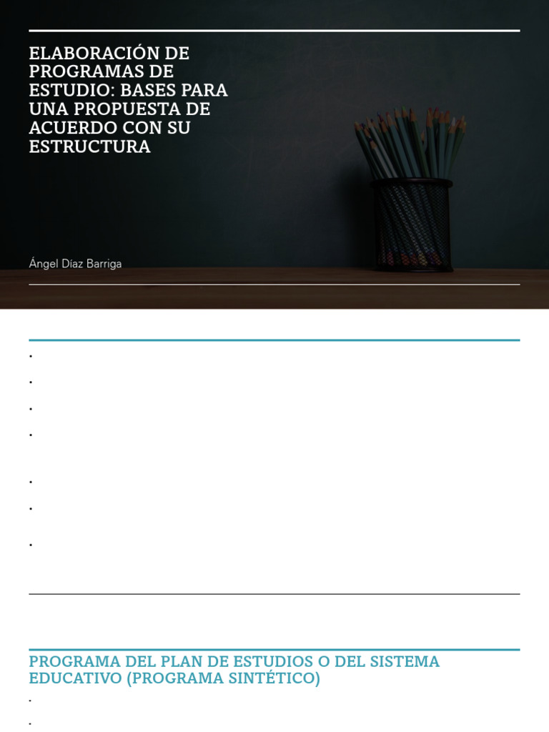 Didáctica y currículum. Díaz Barriga | PDF | Plan de estudios | Enseñando