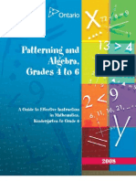 Y Guide Patterning and Algebra 456