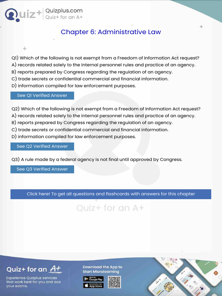 Which of the Following is Not Exempt From a Freedom of Information Act ...