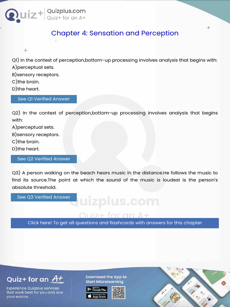In the Context of Perceptionbottomup Processing Involves Analysis That ...