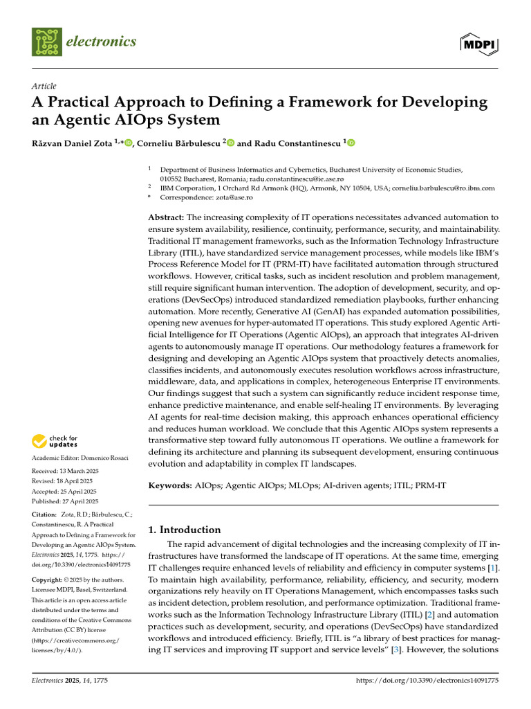 A Practical Approach to Defining a Framework for Developing an Agentic ...