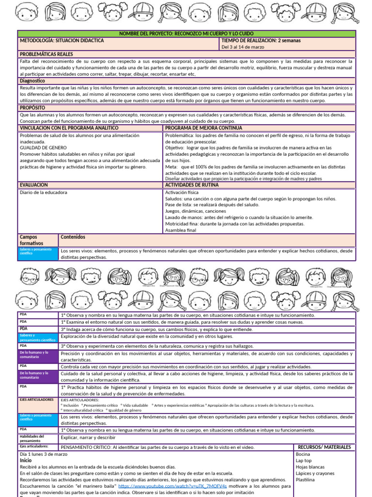 14. Reconozco Mi Cuerpo y Lo Cuido | PDF | Pensamiento | Educación de ...