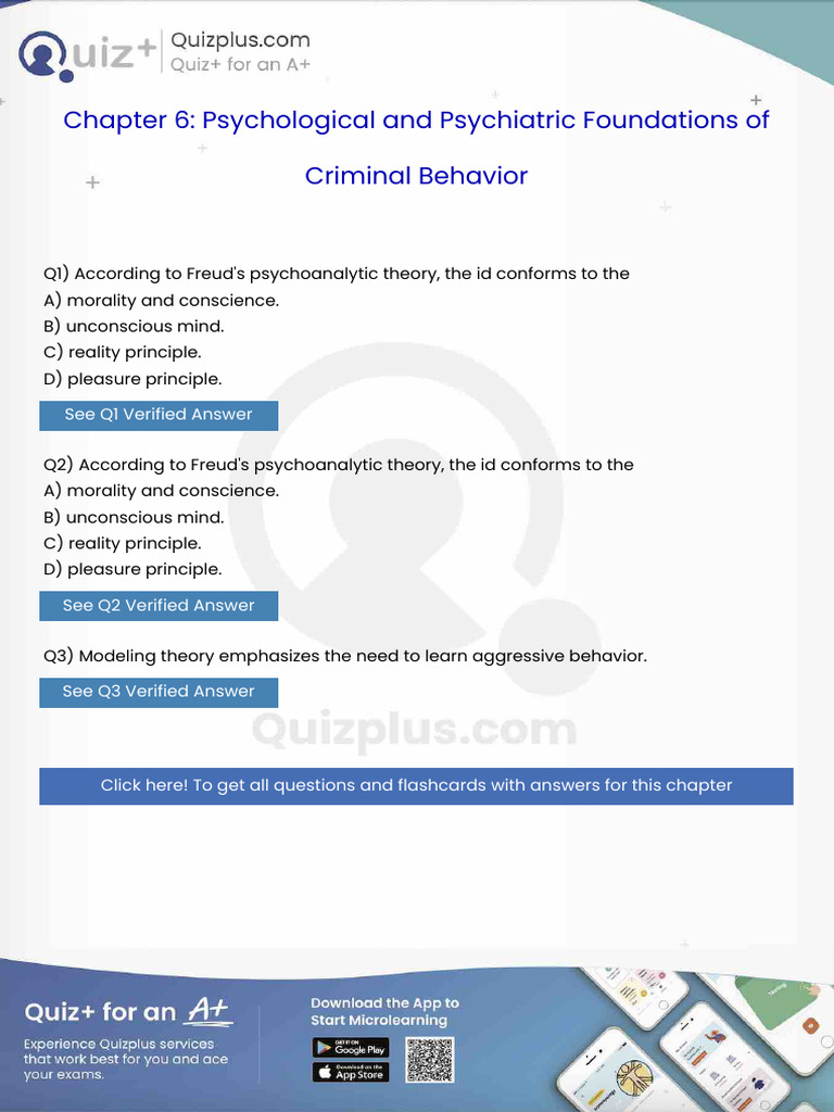 According to Freuds Psychoanalytic Theory the Id Conforms to The | PDF ...