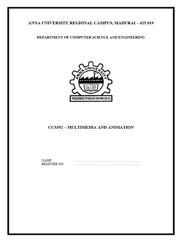 ccs352 - multimedia and animation | PDF | Codec | Data Compression