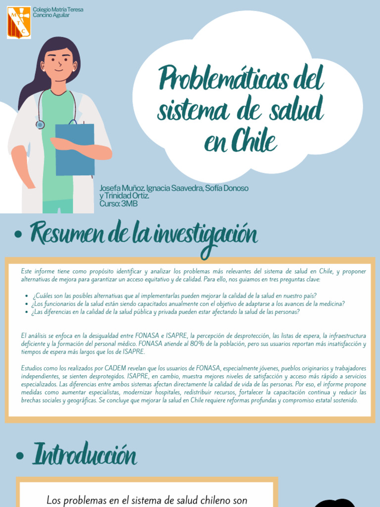 Problemáticas del sistema de la salud en Chile | PDF
