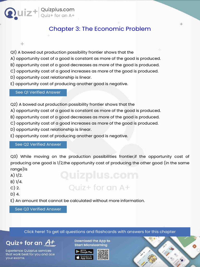 A Bowed Out Production Possibility Frontier Shows That The | PDF ...