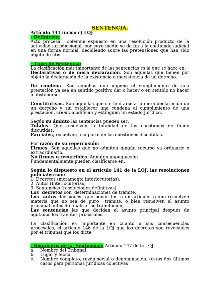 La+Sentencia | PDF | Sentencia (ley) | Ley procesal