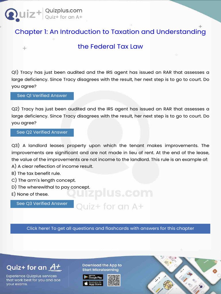 Tracy Has Just Been Audited and The Irs Agent Has Issued An Rar That ...