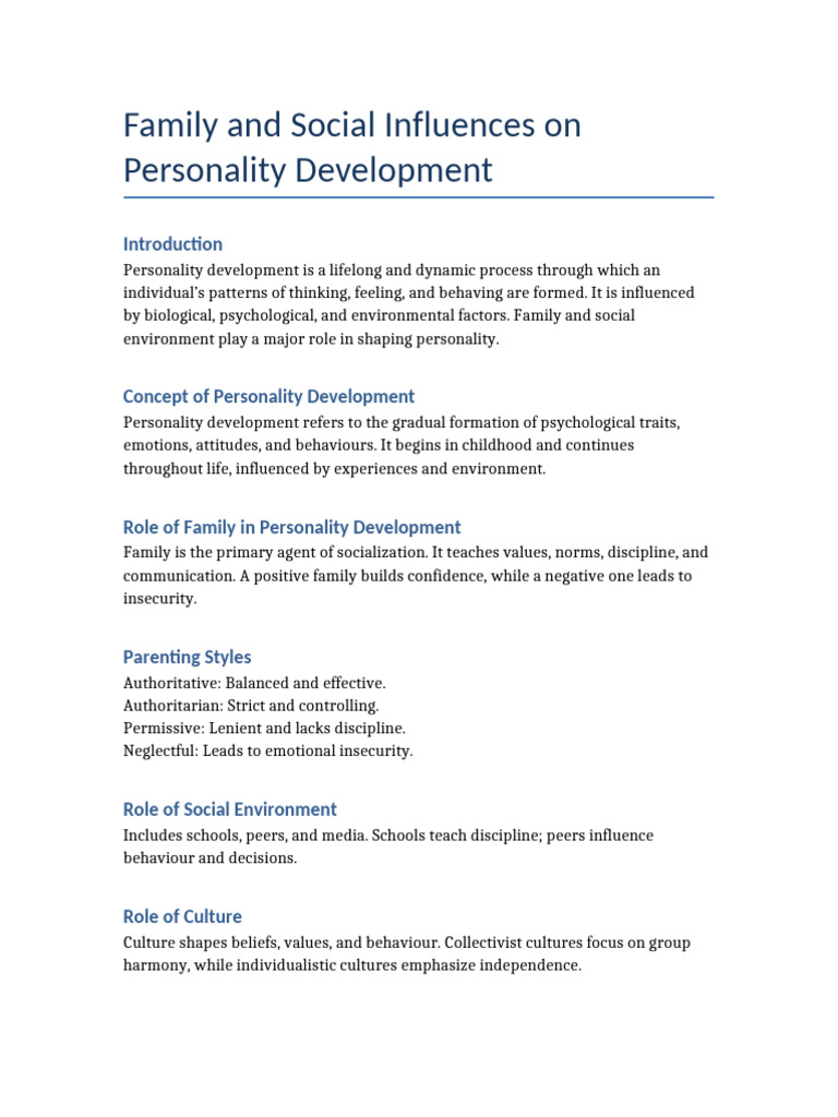 Personality Development Full | PDF