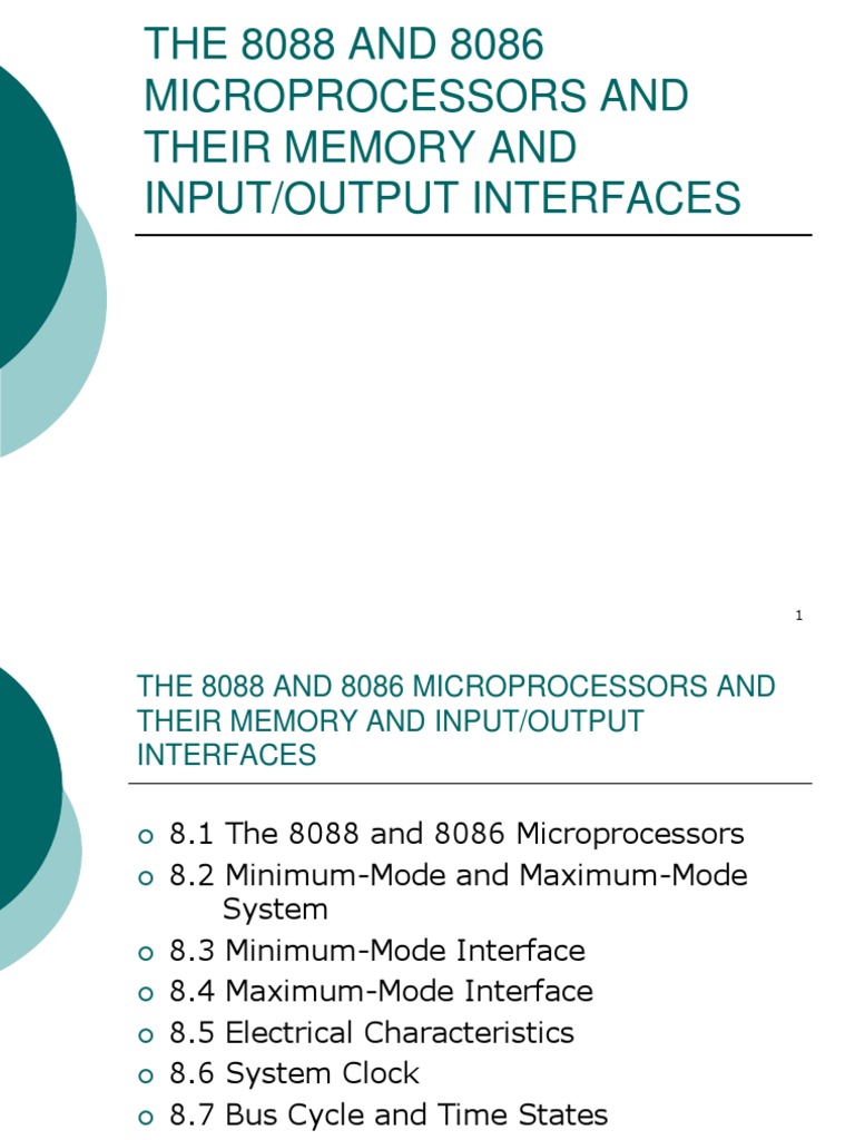 8088/8086 Microprocessors Interfaces | PDF | Input/Output | Microprocessor