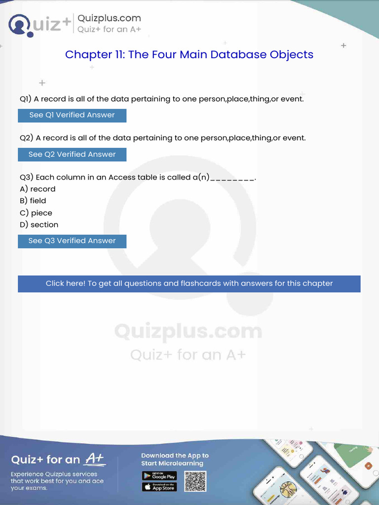A Record is All of the Data Pertaining to One Personplacethingor Event ...