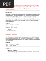 Understanding Computer Input-Output Cycle | PDF | Computer Data Storage ...