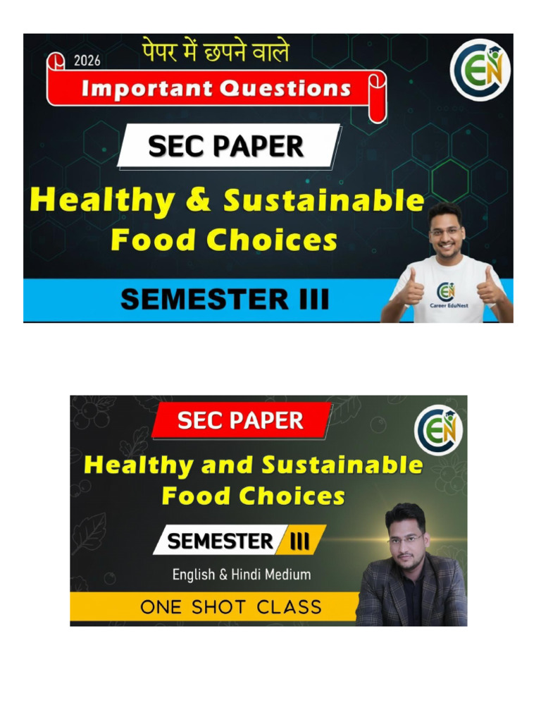 SEC - Healthy & Sustain. Food Choices Q&A | PDF