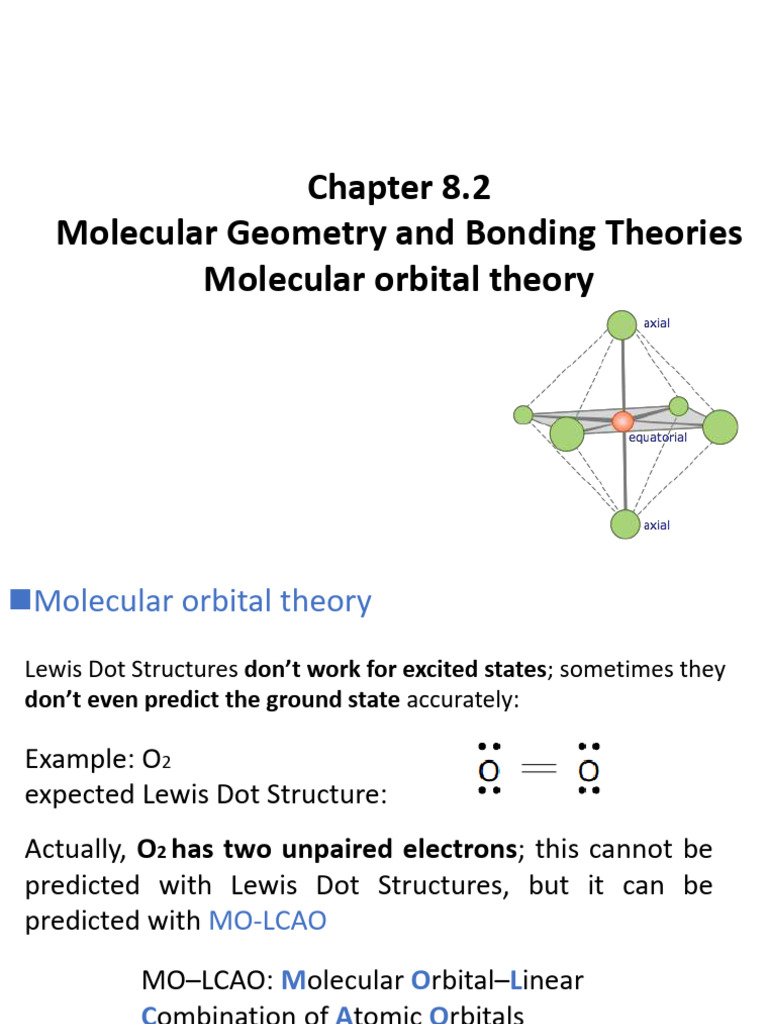 8.2 Molecular Orbital Theory | PDF | Molecular Orbital | Chemical Bond