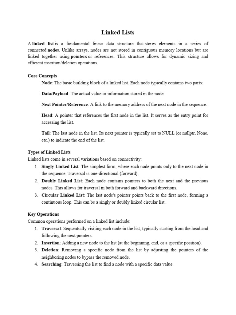 Linked Lists | PDF | Pointer (Computer Programming) | Data