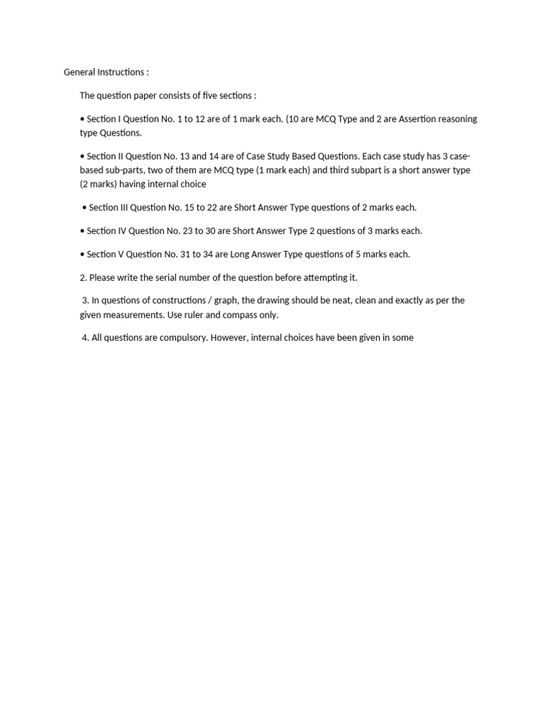 Class 8th Pre Board Maths 2025-26 | PDF