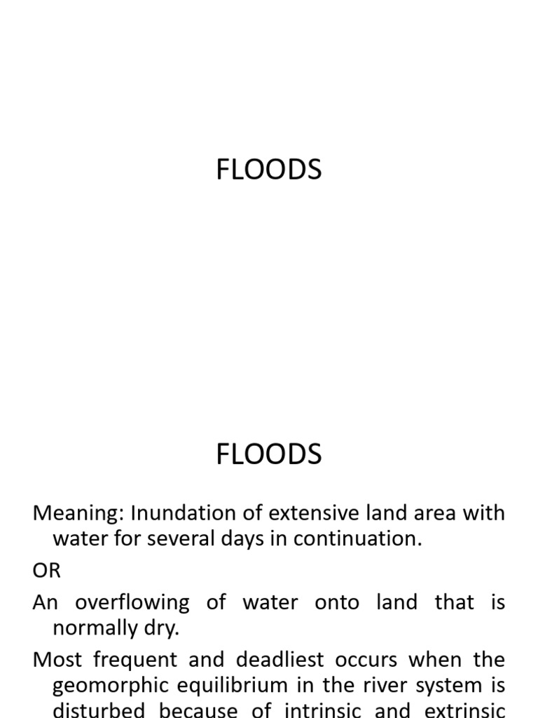 Floods Unit II | PDF