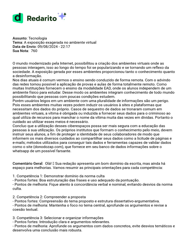 A Exposição Exagerada No Ambiente Virtual | PDF | Educação à distância