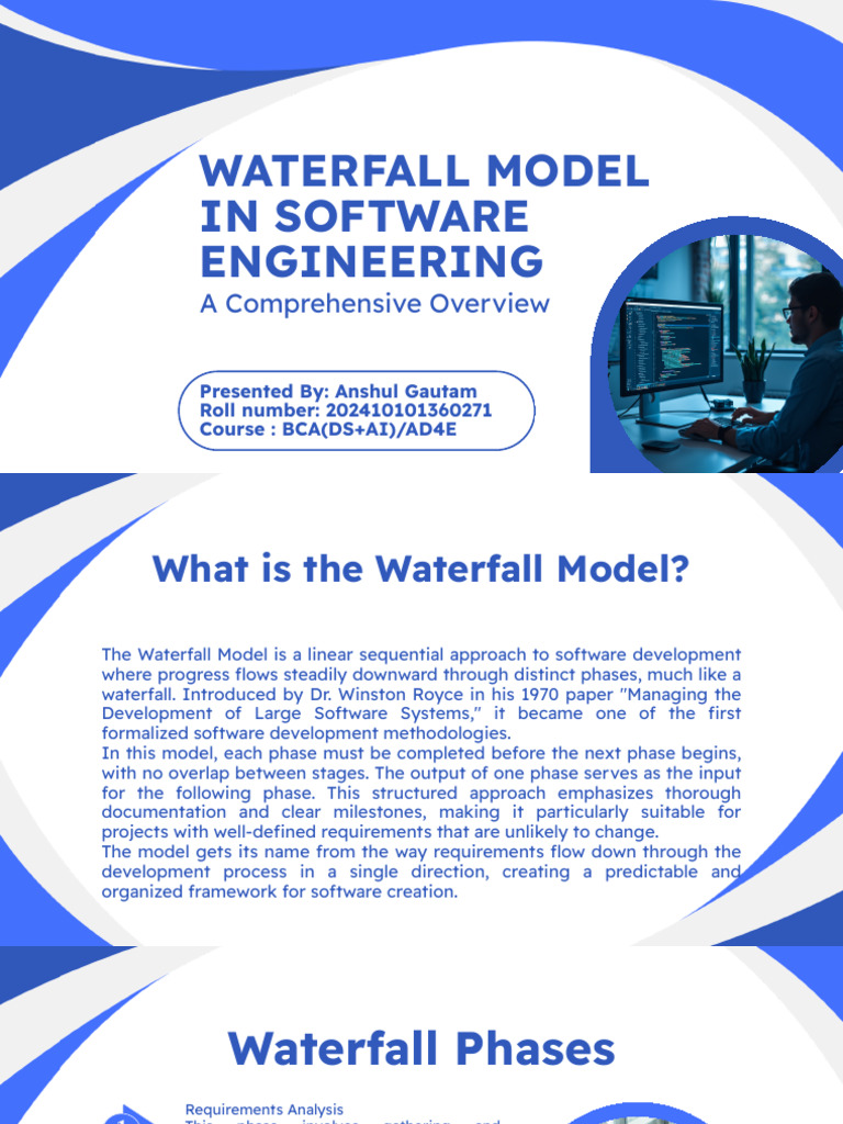 Waterfall Model Presentation | PDF | Software Industry | Software ...