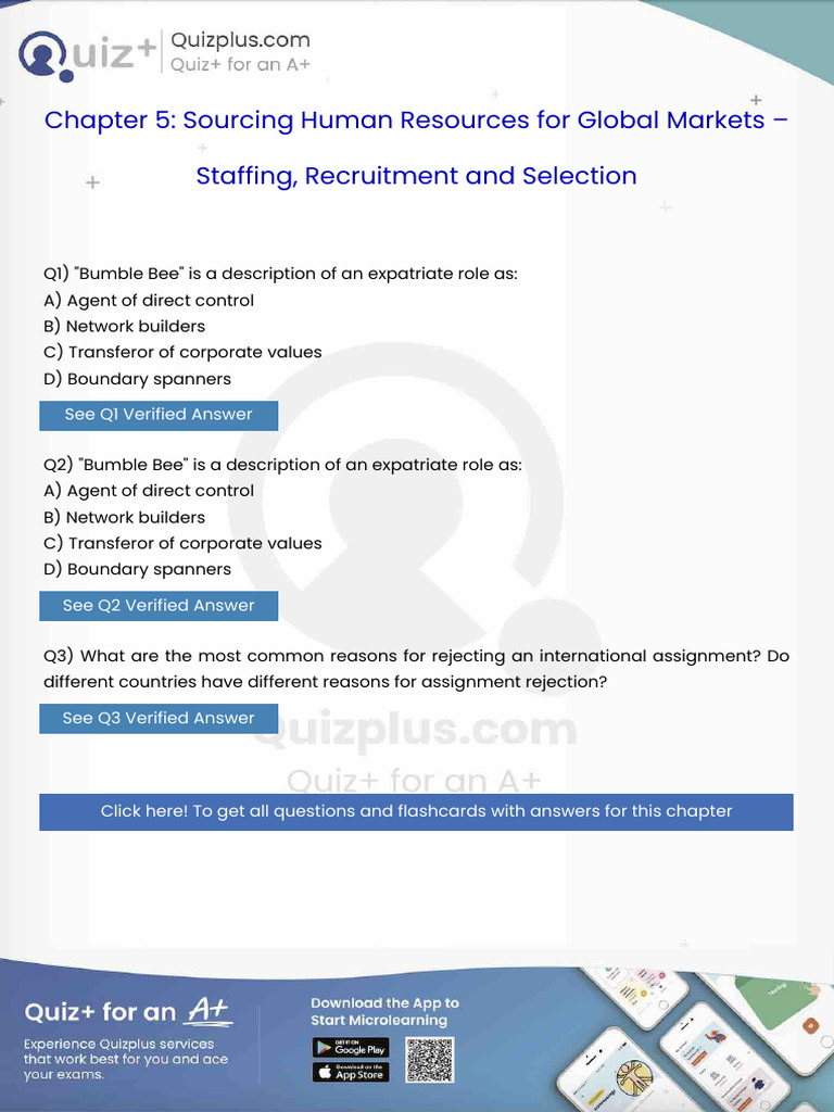 Bumble Bee Is A Description of An Expatriate Role As | PDF | Human ...