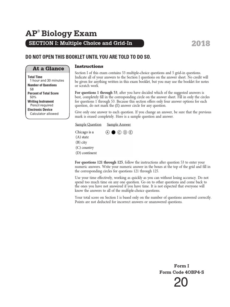 AP Bio 2018 Full | PDF | Operon | Mitochondrion