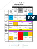 Class Schedule 2012-13