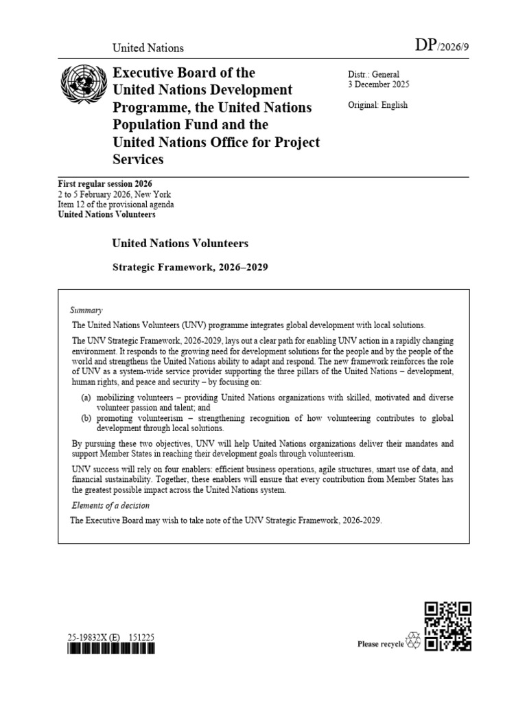 Executive Board of The United Nations Development Programme, The United ...