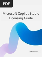 Microsoft Copilot Studio Licensing 2025 | PDF | Artificial Intelligence ...