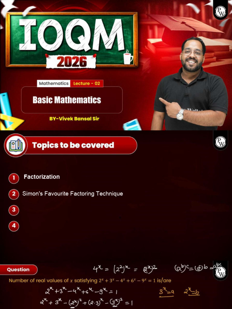 Basic Mathematics 02 Class Notes | PDF