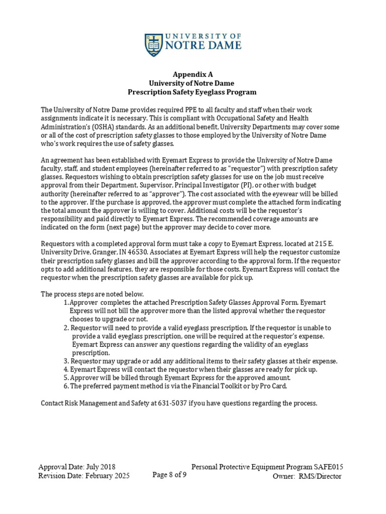 Ppe Appendix A | PDF | Glasses