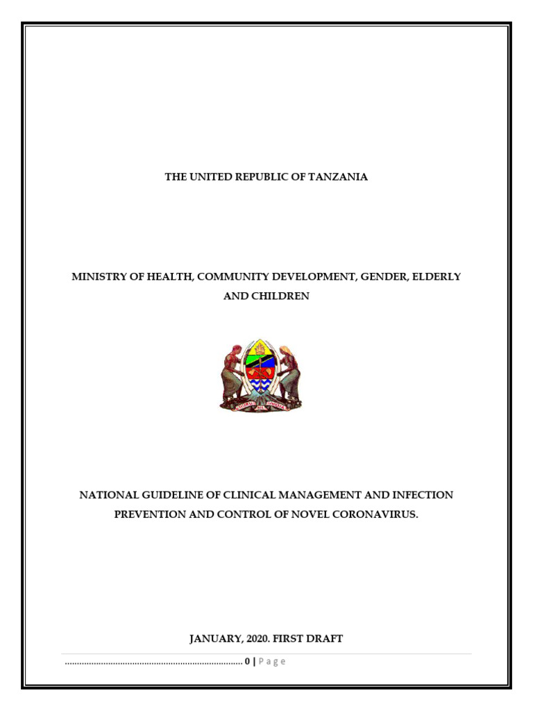 Tz Guideline for Corona Virus | PDF | Pneumonia | Infection
