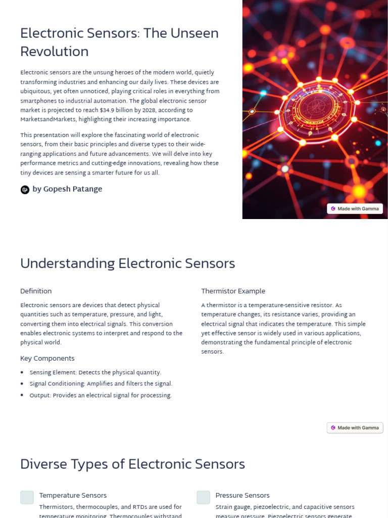 Electronic-Sensors- | PDF | Sensor | Internet Of Things