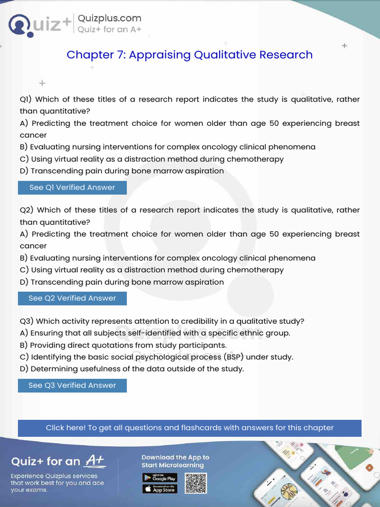 Which of These Titles of a Research Report Indicates the Study is ...