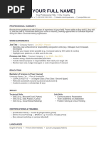 Comprehensive CV Sample Template | PDF