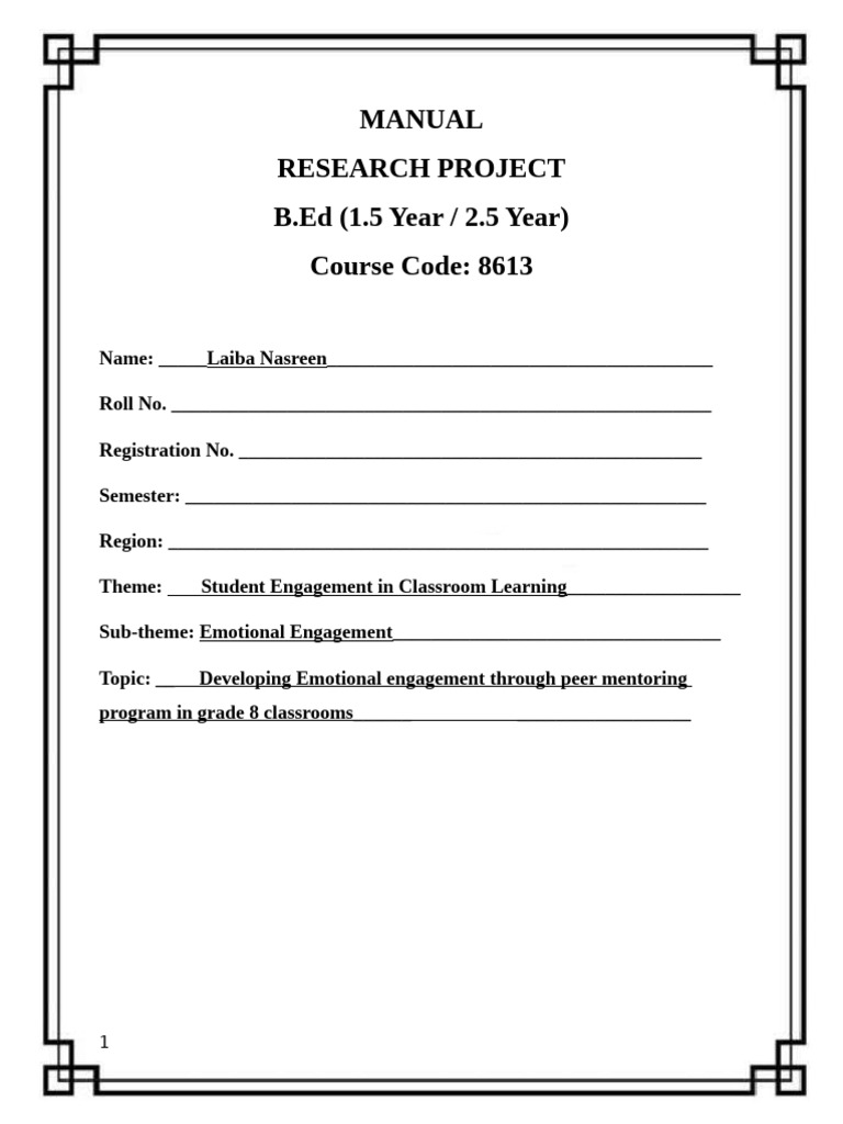 8613 Research Project Liaba | PDF | Mentorship | Teachers
