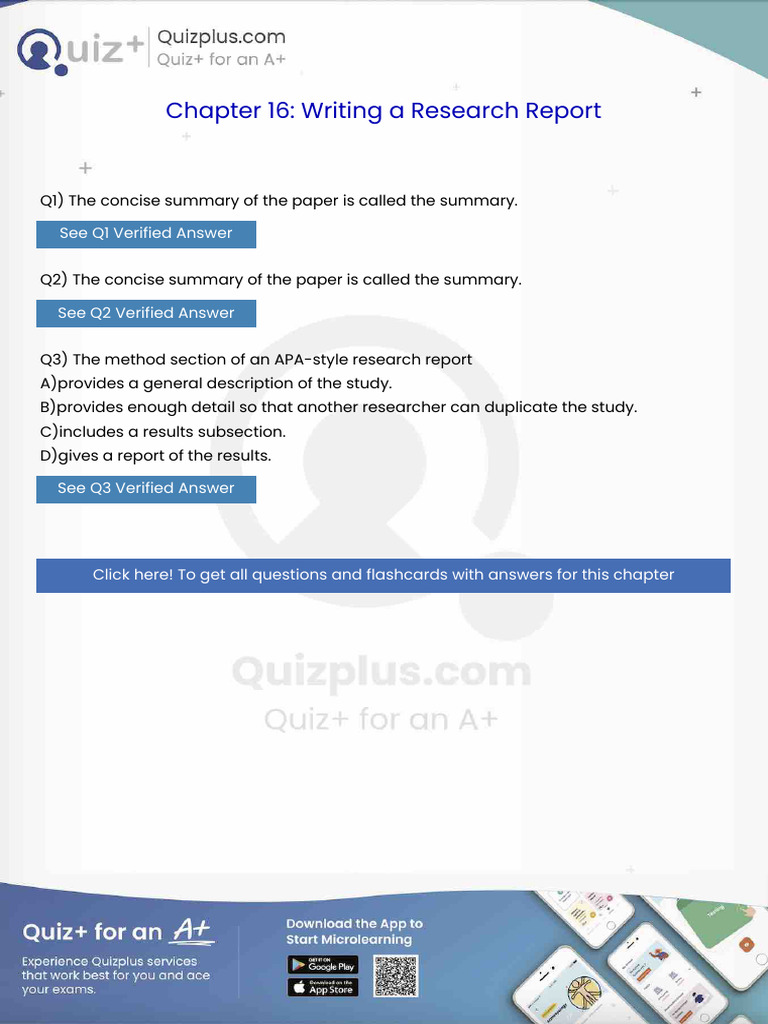 The Concise Summary of the Paper is Called the Summary | PDF ...