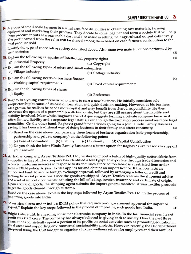 Class 11 Papers | PDF