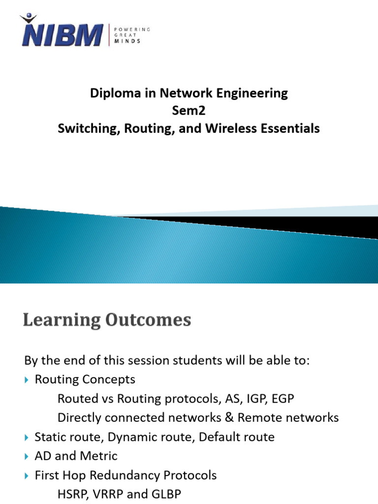 SRWE_3_Static Dynamic Default Route + HSRP | PDF | Routing | Router ...