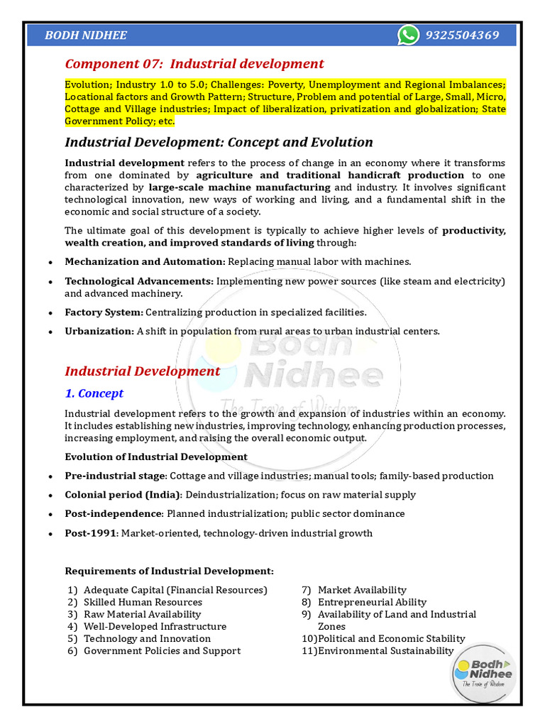 7. Industrial Development | PDF | Infrastructure | Policy