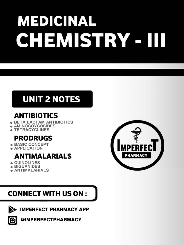Unit 2 Medicinal Chemistry III Imperfect Pharmacy 260320 165516 | PDF