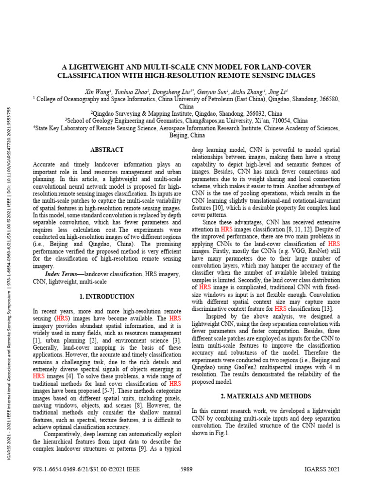 A Lightweight and Multi-Scale CNN Model For Land-Cover Classification ...