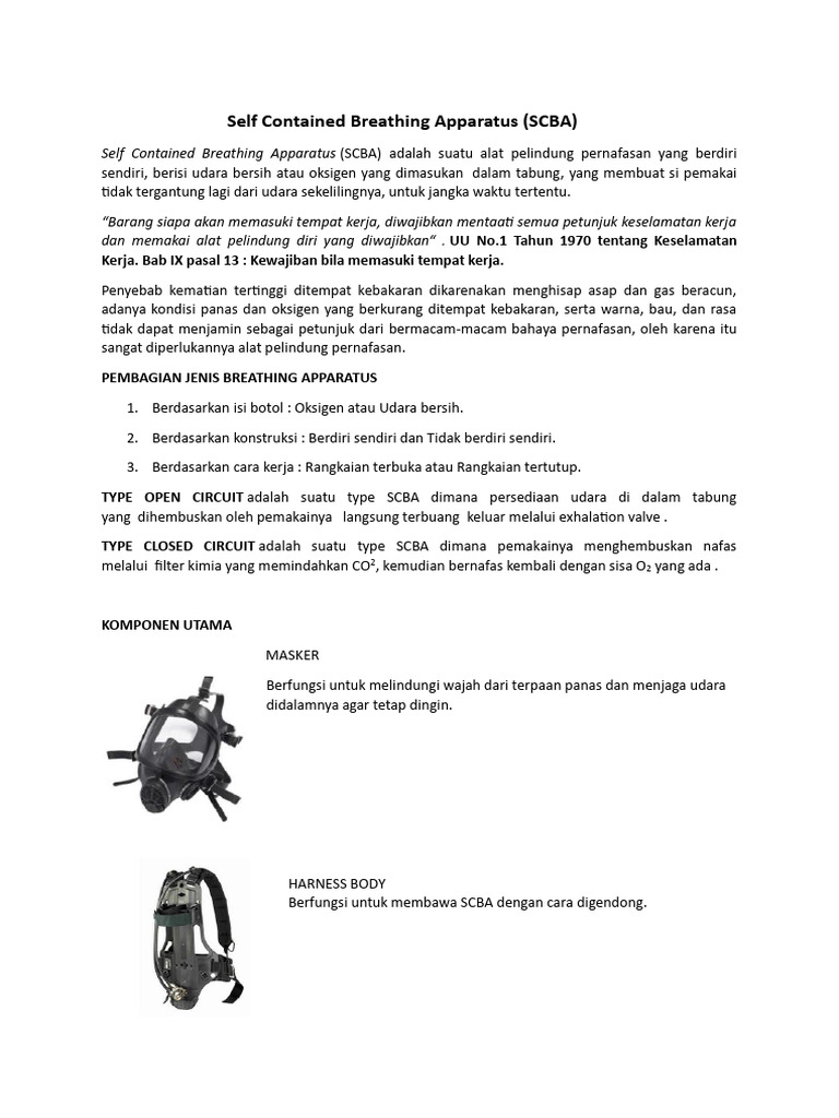 Self Contained Breathing Apparatus | PDF
