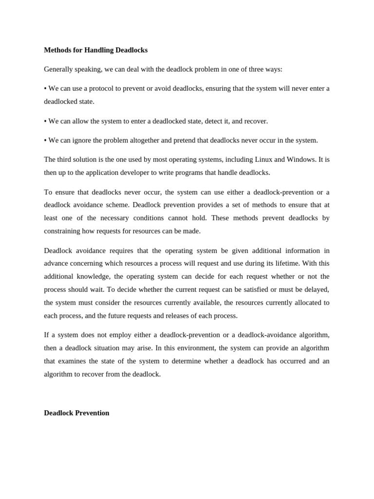 L 10-11 Deadlock Handling | PDF | Concurrency (Computer Science ...