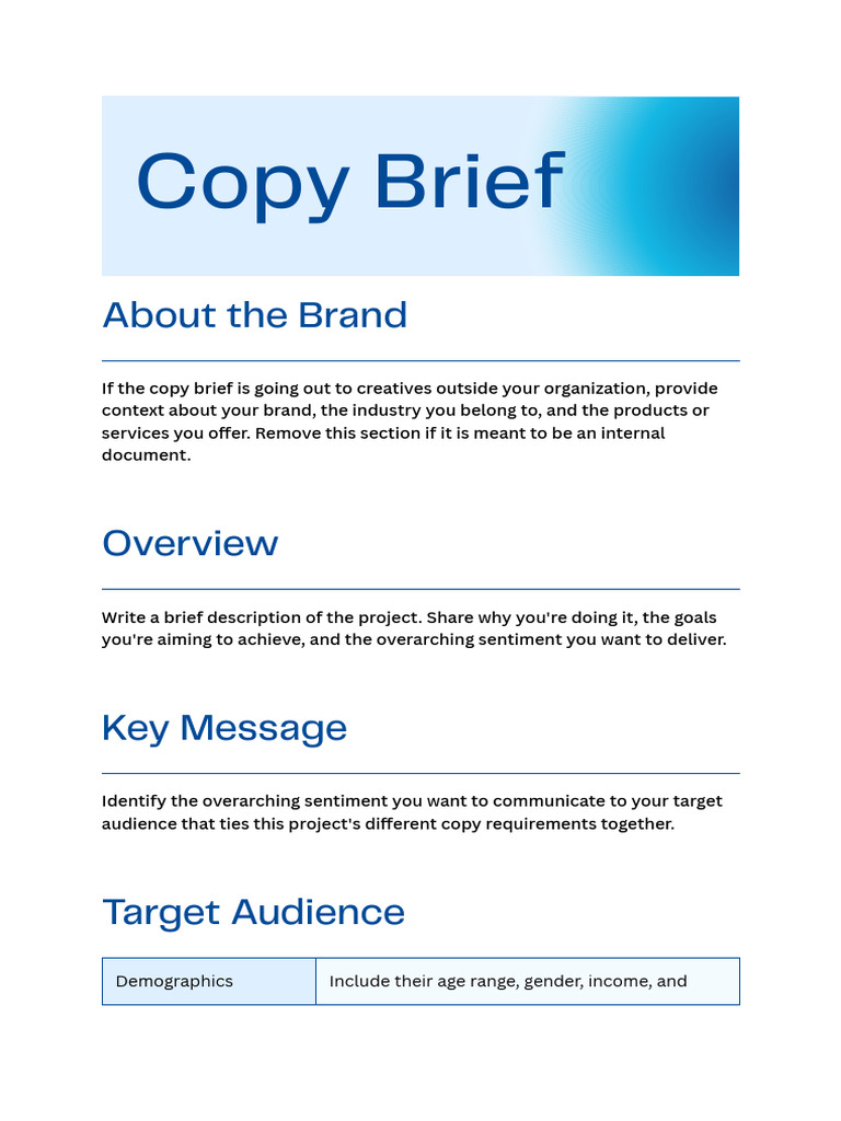Copy Brief | PDF