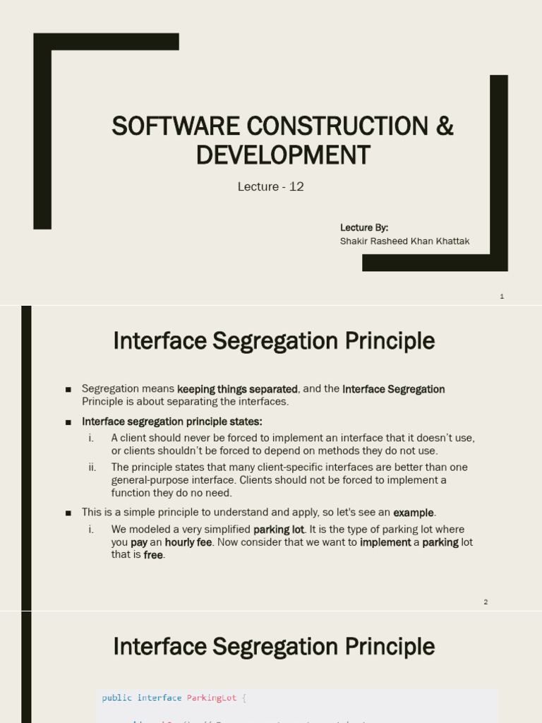 12 - Interface Segregation Principle and Dependency Inversion Principle ...