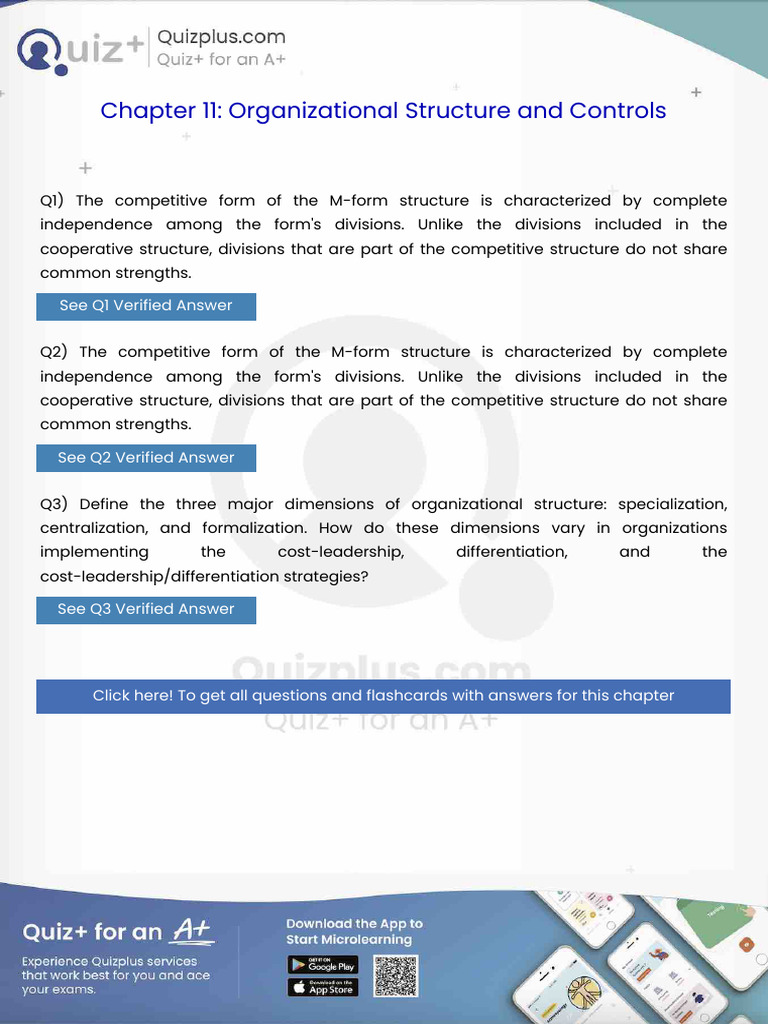 The Competitive Form of the Mform Structure is Characterized by ...