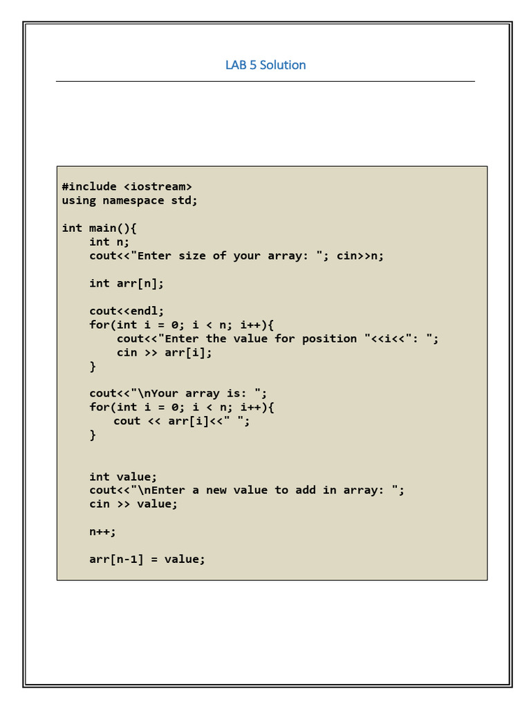 DSA Lab 05-Solution | PDF | Computer Programming | Software Engineering