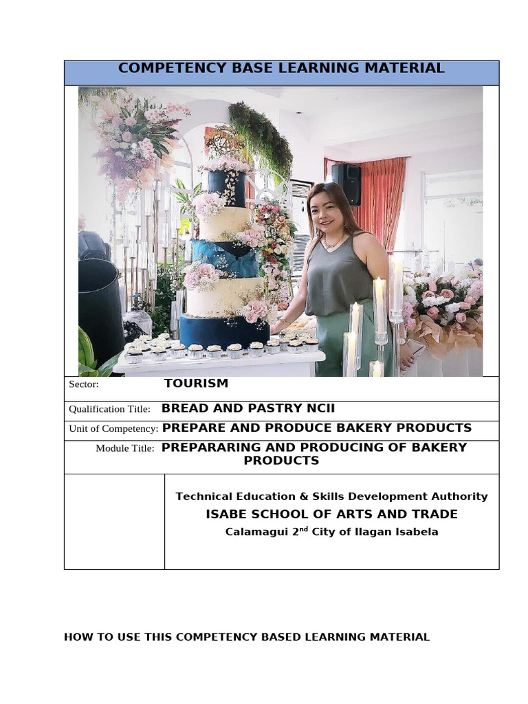 COMPETENCY BASE LEARNING MATERIAL | PDF | Dough | Baking