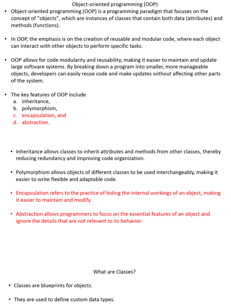 Chapter10 Classes and OOP | PDF | Object Oriented Programming ...