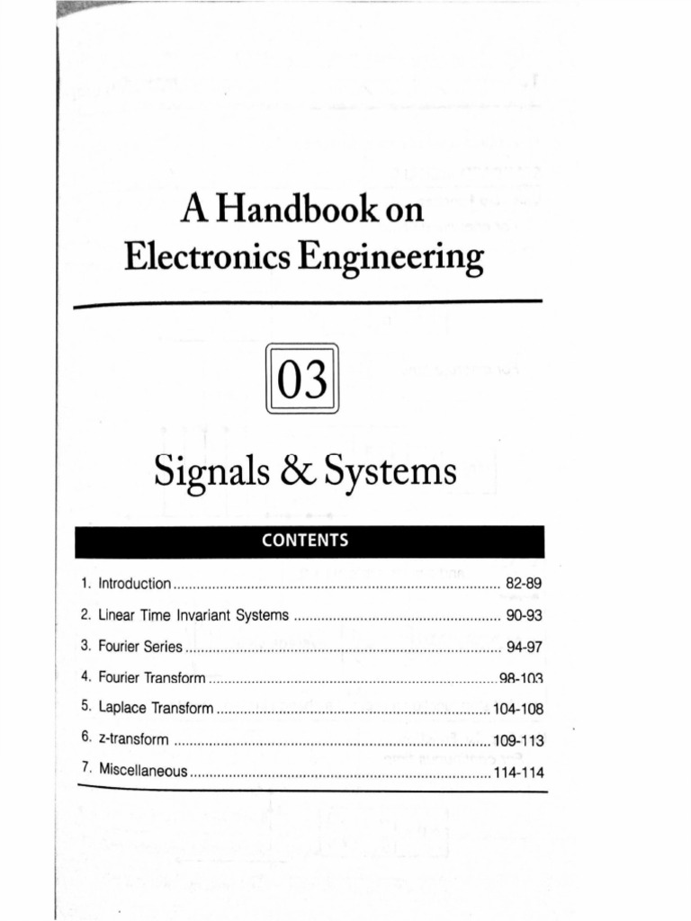 Signals and Systems - Hand Book | PDF | Discrete Fourier Transform ...